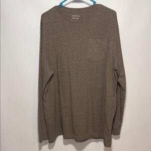 Croft & Barrow Men's Brown Long Sleeve Tee